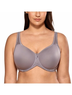 Women's Full Coverage Underwire Seamless Lightly Padded Basic T-Shirt Bra