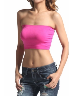 Basic Layering Seamless Bra Crop Tube Top Bandeau Strapless Bralette