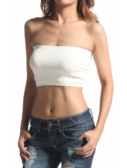 Basic Layering Seamless Bra Crop Tube Top Bandeau Strapless Bralette