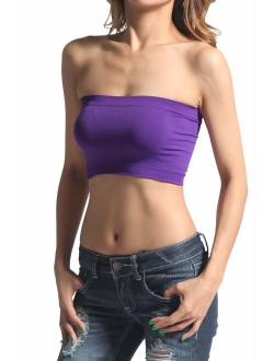 Basic Layering Seamless Bra Crop Tube Top Bandeau Strapless Bralette