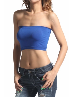 Basic Layering Seamless Bra Crop Tube Top Bandeau Strapless Bralette