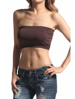 Basic Layering Seamless Bra Crop Tube Top Bandeau Strapless Bralette