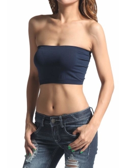 Basic Layering Seamless Bra Crop Tube Top Bandeau Strapless Bralette