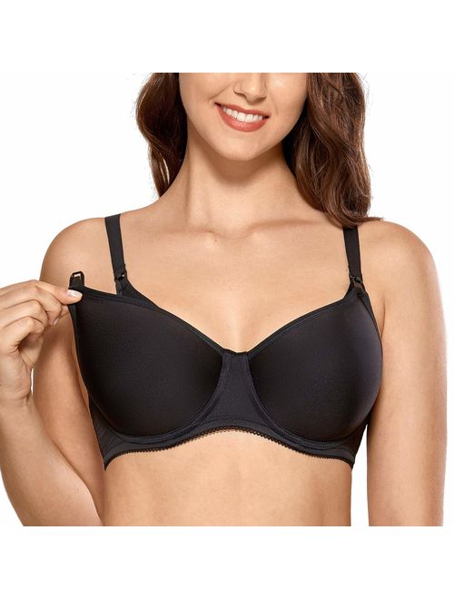 Gratlin Women's Padded Underwire Full Sling Support Maternity Nursing Bra