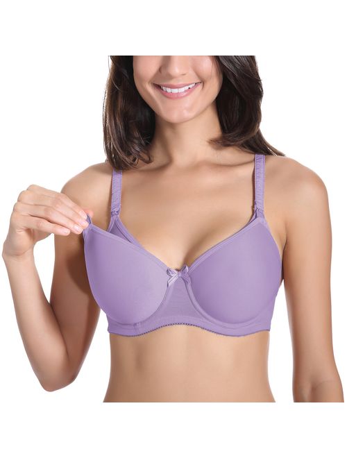 Gratlin Women's Padded Underwire Full Sling Support Maternity Nursing Bra