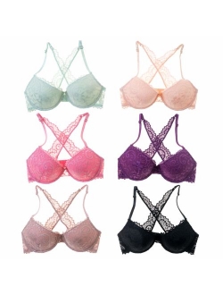 Alyce Intimates Womens Lace Bra, Petite to Plus Size, Pack of 6