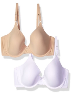 Self Expressions Women's One Fab Fit Demi T-Shirt Bra 2-Pack Bra