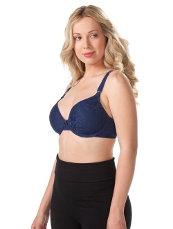 Loving Moments by Leading Lady Women's Underwire Padded Lace Nursing Bra