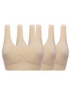 Ouno 5 Pack Womens Seamless Wirefree Sleep Bra