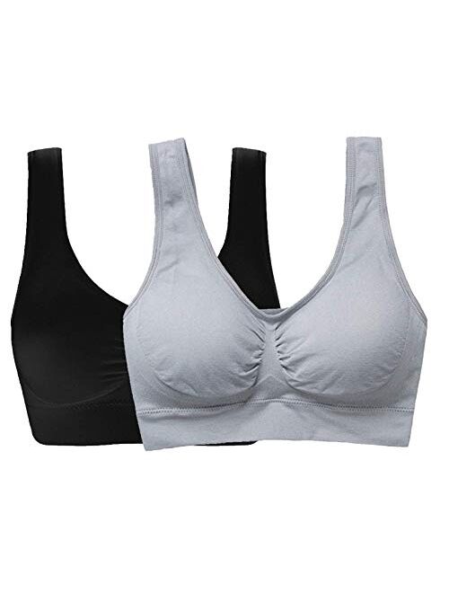 Ouno 5 Pack Womens Seamless Wirefree Sleep Bra