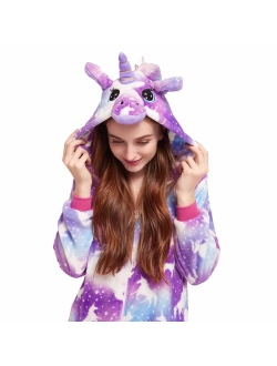 NOUSION Licorne Unisex Adult Pajamas, Cosplay Christmas Unicorn Sleepwear Onesies Outfit