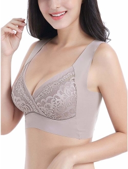 Intimate Portal Gemma Padded Bralette Wireless Demi Cups Back Smoothing Bra