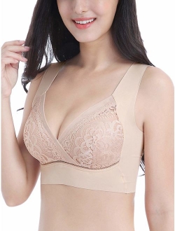 Intimate Portal Gemma Padded Bralette Wireless Demi Cups Back Smoothing Bra