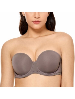 Women's Underwire Contour Multiway Full Coverage Strapless Bra Plus Size