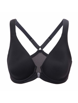 Women's Underwire Support Unlined Plunge Racerback Front Closure Bras