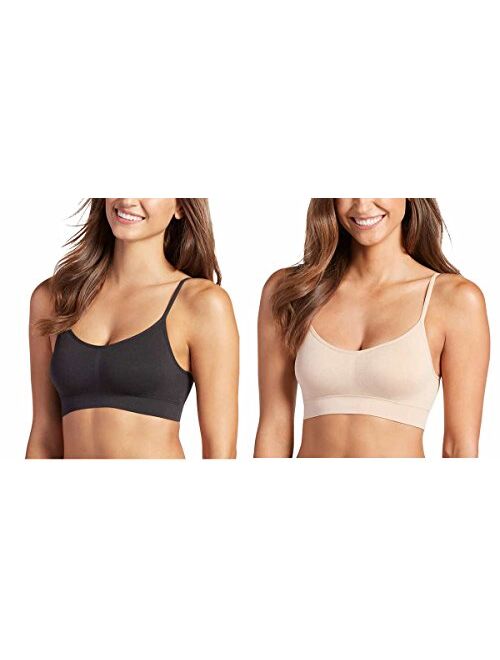 Jockey Women's Bras Modern Micro Seamfree Cami Strap Bralette - 2 Pack