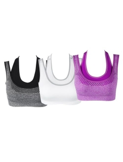 YEYELE Women 1or 3 or 5 Pack Adjustable Strap and Removable Pad Tank Top Racerback Sports Bra