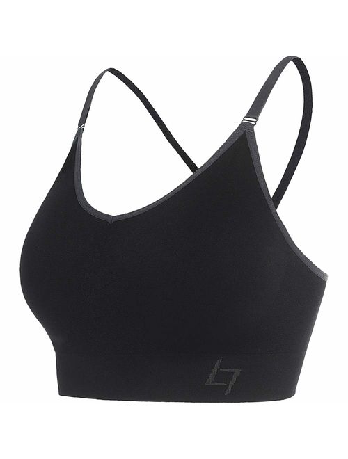 Buy FITTIN Cross-Over Sports Bra - Padded Seamless Med Impact Support ...