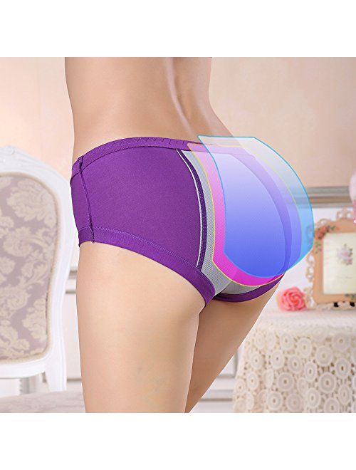 Funcy Women Menstrual Period Protective Panties Leakproof Brief Postpartum Bleeding Underwear Pack of 3-5