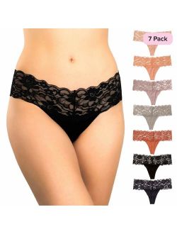 Alyce Ives Intimates 12 Pack Womens Lace Thong Assorted Colors