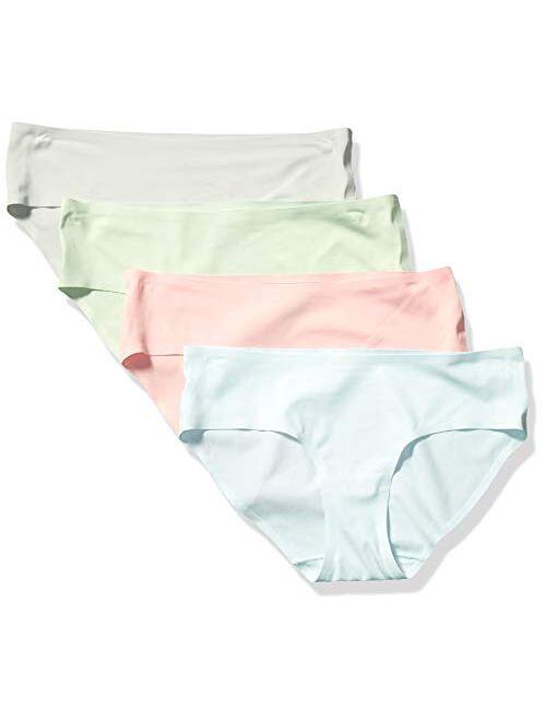 Amazon Essentials Women's 4-Pack Seamless Bonded Stretch Hipster Panty