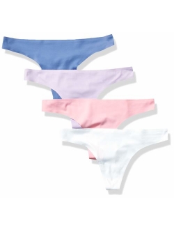 Women's 4-Pack Seamless Bonded Stretch Thong Panty