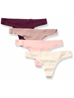 Women's 4-Pack Seamless Bonded Stretch Thong Panty