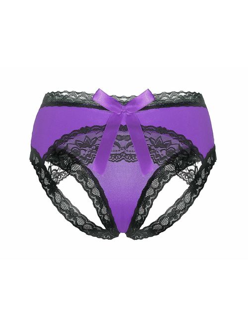 E-Laurels Lace Midnight Bow-Tie Panties Women Underwear Hipster Cheeky Women's Lingerie Cotton