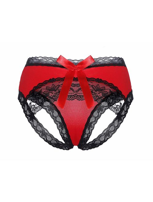 E-Laurels Lace Midnight Bow-Tie Panties Women Underwear Hipster Cheeky Women's Lingerie Cotton