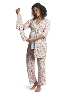 5 Piece Maternity and Nursing PJ Pant Set for Mom and Baby