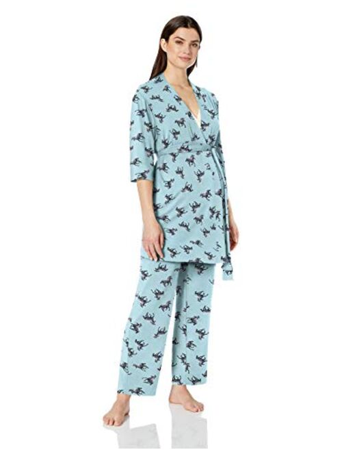 5 Piece Maternity and Nursing PJ Pant Set for Mom and Baby