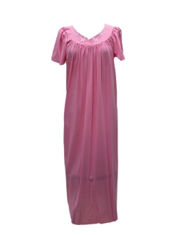 Miss Elaine Women's Tricot Long Flutter-Sleeve Nightgown