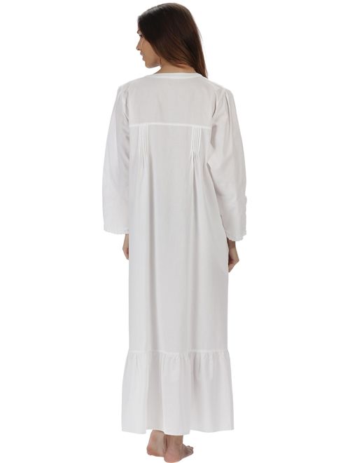 The 1 for U 100% Cotton Ladies Victorian Style Nightgown 7 Sizes - Kate