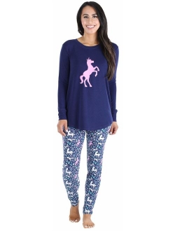 Sleepyheads Women's Long Sleeve Tunic Top and Leggings lounge Pajama Set