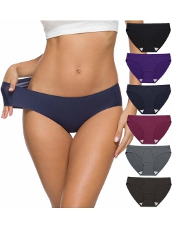 ALTHEANRAY Women's Seamless Hipster Underwear No Show Panties Soft Stretch Bikini Underwears Multi-Pack