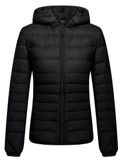 ZSHOW Women's Packable Hooded Lightweight Down Jackets Puffer Coats