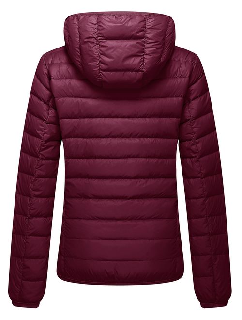 ZSHOW Women's Packable Hooded Lightweight Down Jackets Puffer Coats