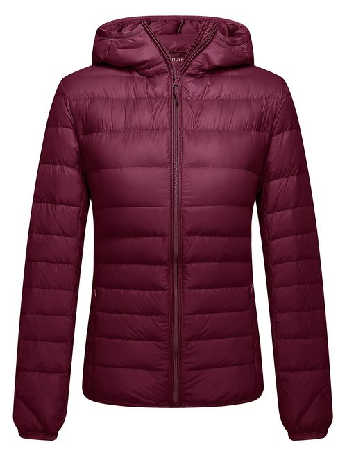 ZSHOW Women's Packable Hooded Lightweight Down Jackets Puffer Coats