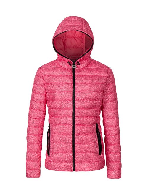 Bellivera Women's Quilted Lightweight Padding Hooded Jacket, Puffer Coat Cotton Filling Water Resistant for Fall and Winter