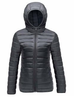 SUNDAY ROSE Packable Puffer Jacket Women Slim Fit Lightweight Quilted Jacket