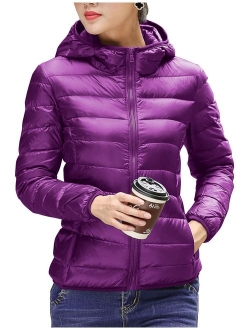 CHERRY CHICK Women's Light Weight Down Jacket with Hood