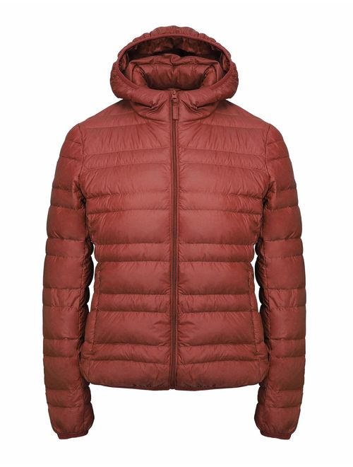 CHERRY CHICK Women's Light Weight Down Jacket with Hood