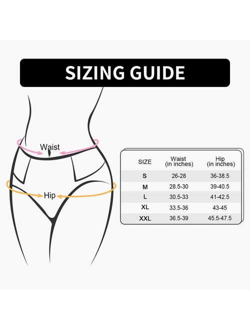 IESUNNY Women's Cotton Underwear Panties, Mid-High Waist Breathable Soft Briefs Underwear Women 5 Pack