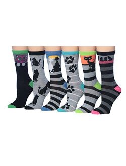 Tipi Toe Women's 6-Pairs Value Pack Penguin Novelty Animal Design Funky Winter Socks