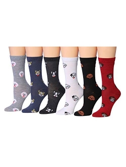 Tipi Toe Women's 6-Pairs Value Pack Penguin Novelty Animal Design Funky Winter Socks