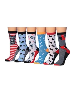 Tipi Toe Women's 6-Pairs Value Pack Penguin Novelty Animal Design Funky Winter Socks