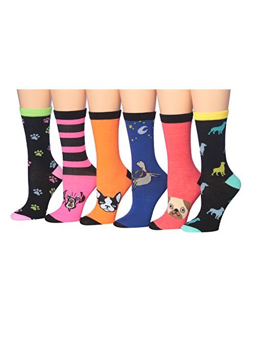 Tipi Toe Women's 6-Pairs Value Pack Penguin Novelty Animal Design Funky Winter Socks