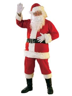 Flannel Santa Suit with Beard and Wig