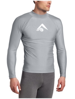 Men's Long-Sleeve Platinum UPF 50  Rashguard