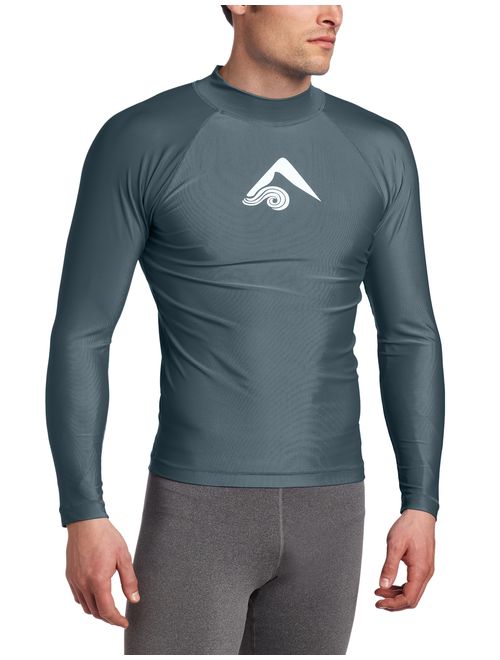 Kanu Surf Men's Long-Sleeve Platinum UPF 50+ Rashguard